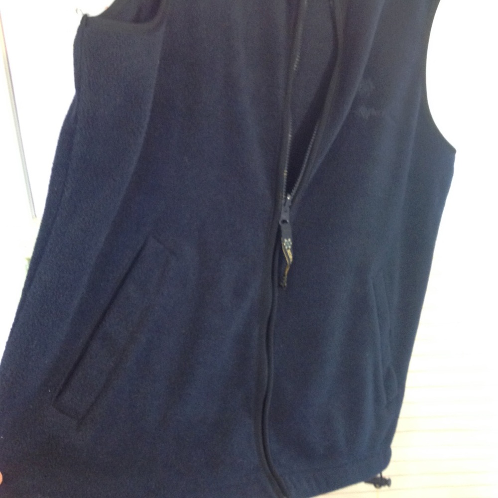 NORTHERN REFLECTIONS zip front vest sz L  blue
